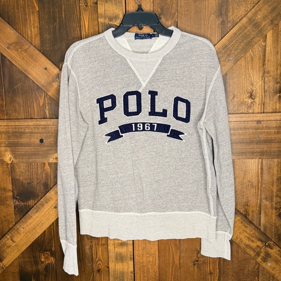 Polo Ralph Lauren Gray Crewneck Sweatshirt POLO 1967 Men’s Size M